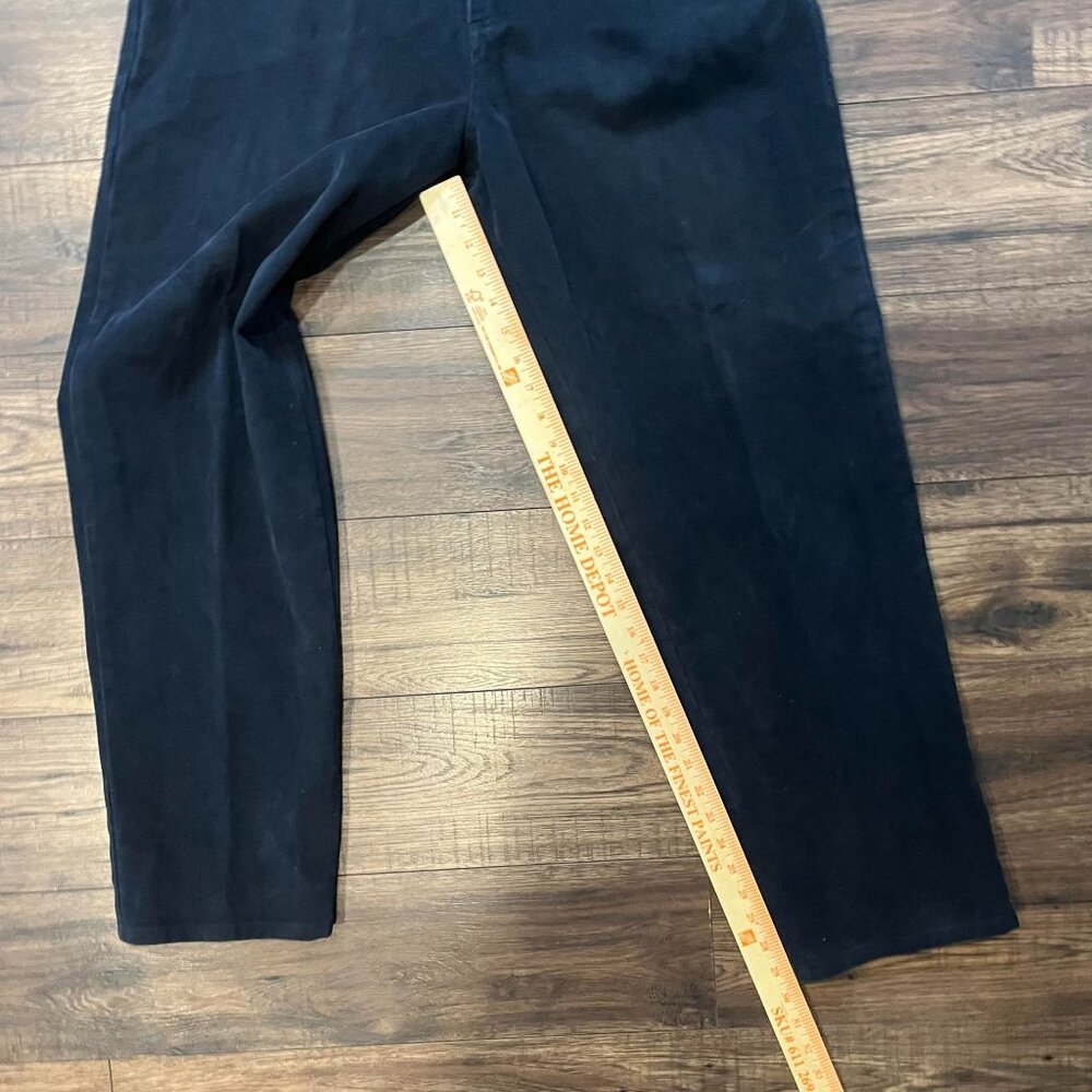 Lauren Ralph Lauren Pincord Corduroy Pants Womens Blue Straight Leg Size 16 - Picture 6 of 7